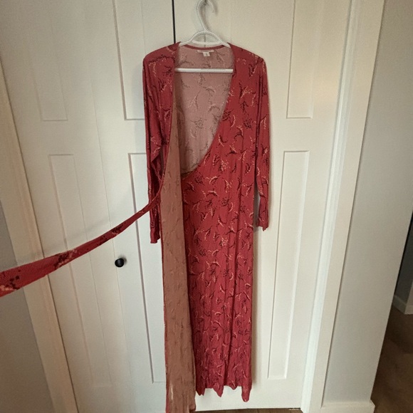 Motherhood maternity maxi length dress wrap style size LG - Picture 5 of 5